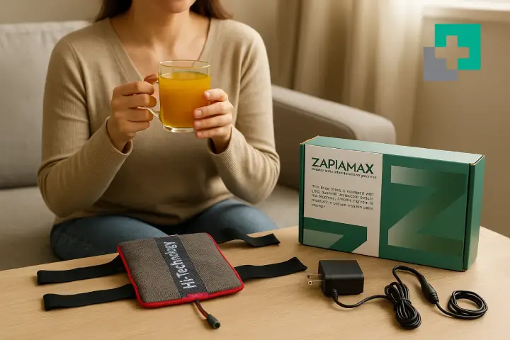 استفاده از زانوبند زاپیامکس در کنار دمنوش زردچوبه برای درمان زانودرد