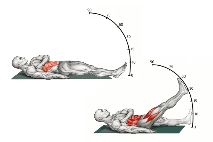 بالا آوردن پا در حالت خوابیده